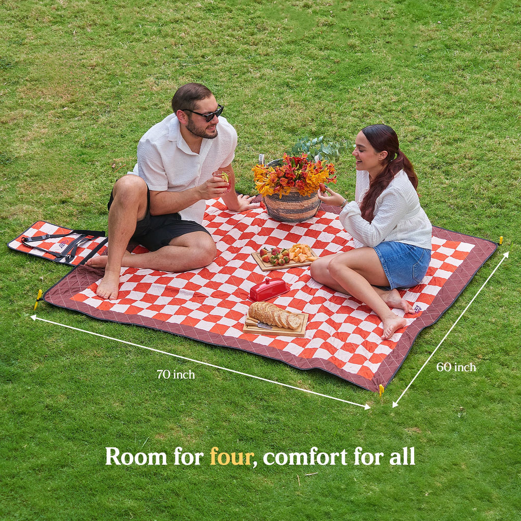 Cozy Club Waterproof Picnic Blanket – Beach mat | Terracotta Vibes