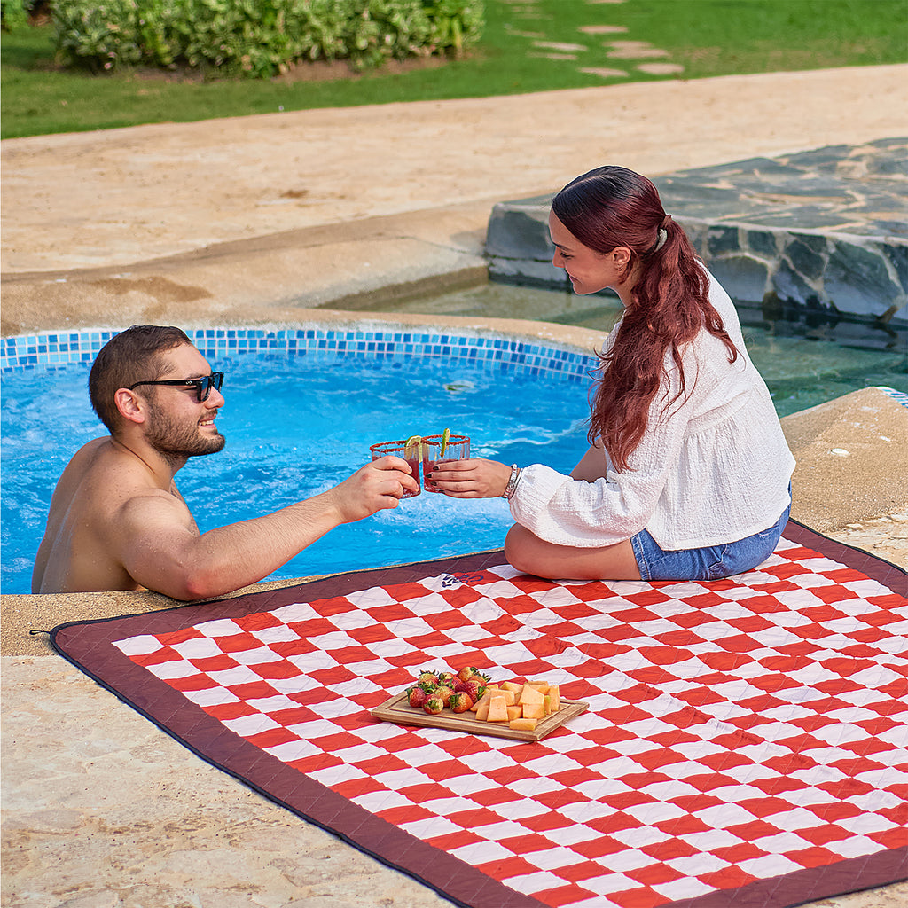 Cozy Club Waterproof Picnic Blanket – Beach mat | Terracotta Vibes
