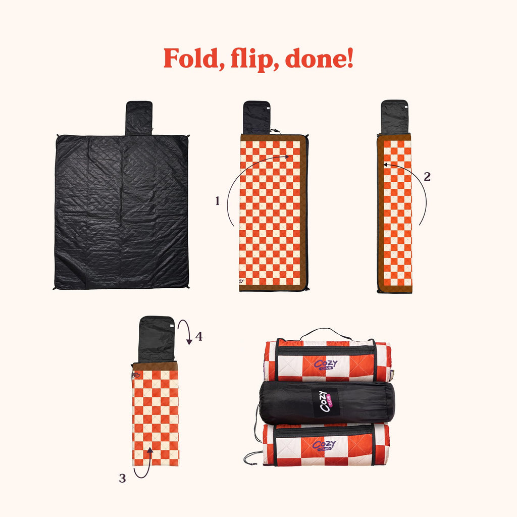 Cozy Club Waterproof Picnic Blanket – Beach mat | Terracotta Vibes