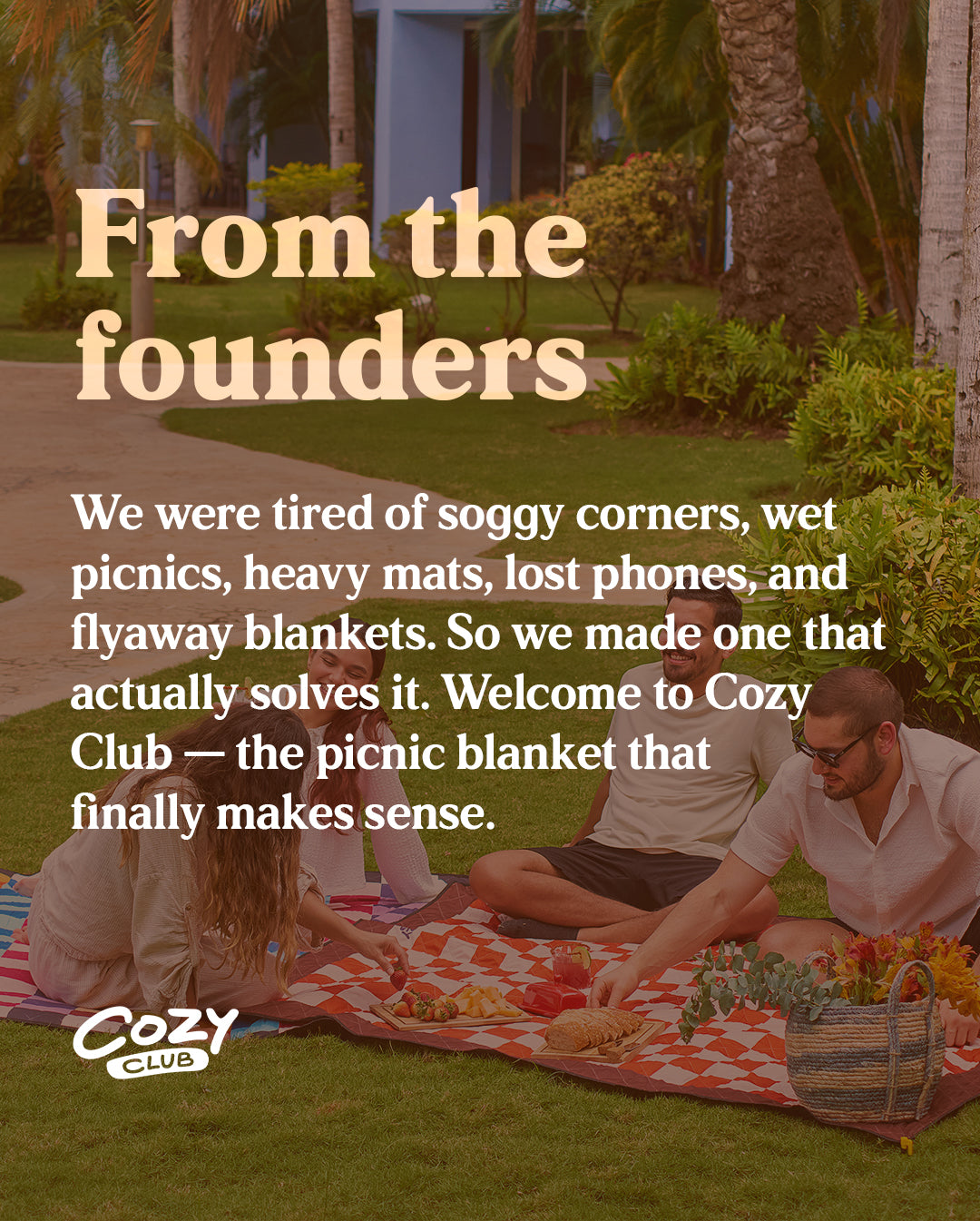 Cozy Club Waterproof Picnic Blanket – Beach mat | Terracotta Vibes
